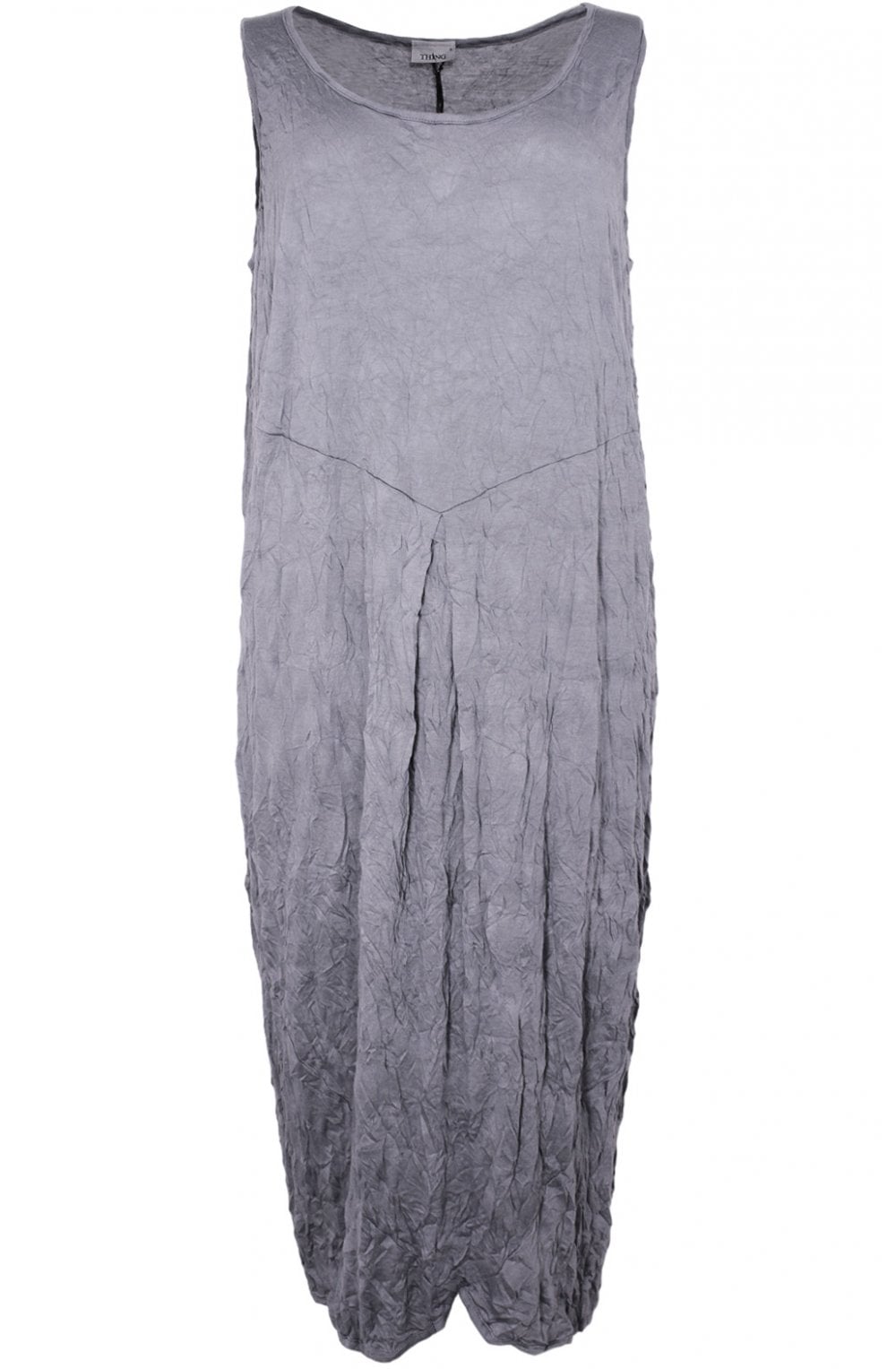 Grey Crinkle Jersey Dress