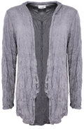 Grey Crinkle Jersey Jacket