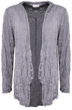 Grey Crinkle Jersey Jacket