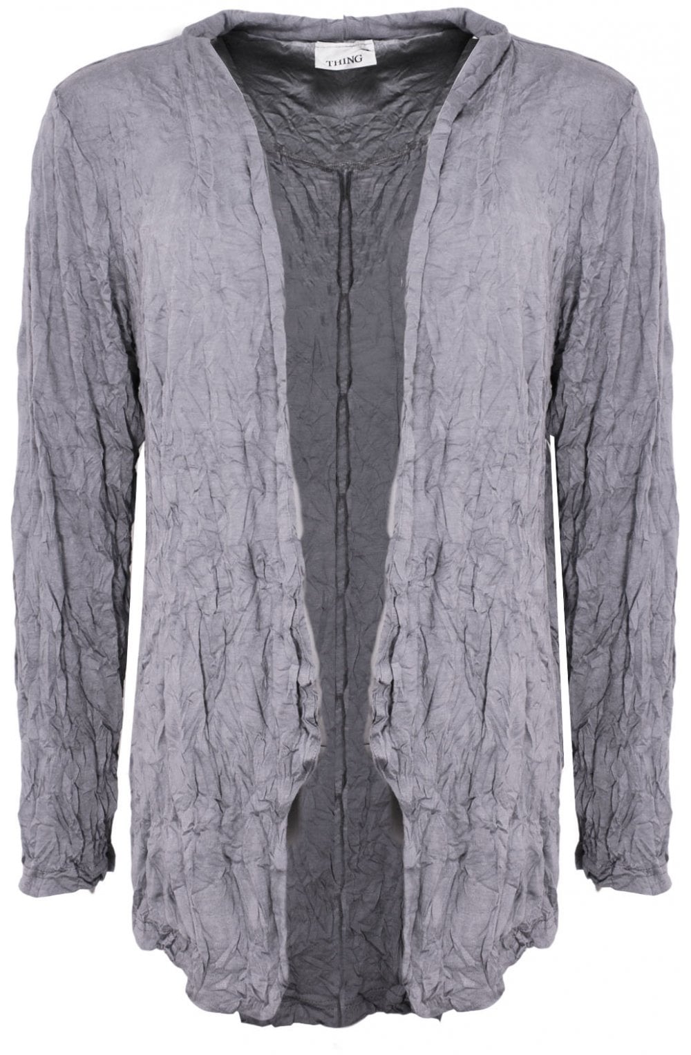Grey Crinkle Jersey Jacket