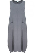 Grey Linen Dress