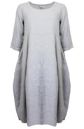 Grey Linen Dress