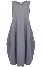 Grey Linen Sleeveless Dress