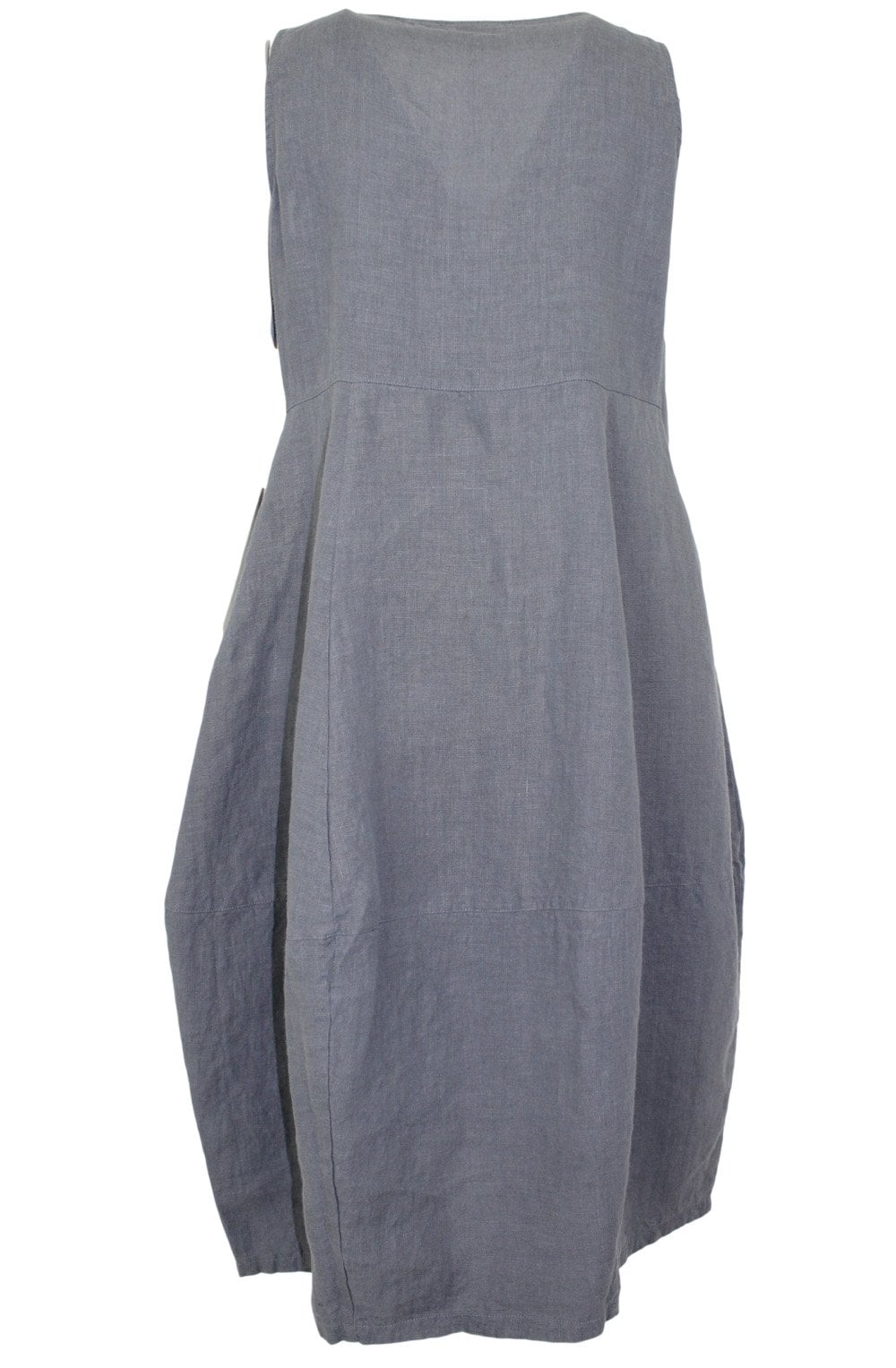 Grey Linen Sleeveless Dress