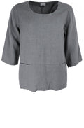 Grey Linen Top