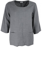 Grey Linen Top