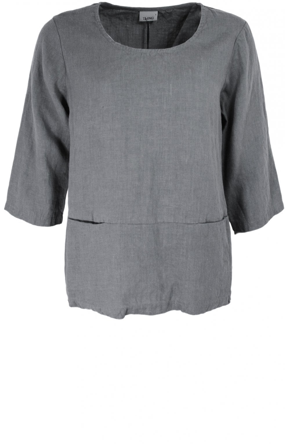 Grey Linen Top