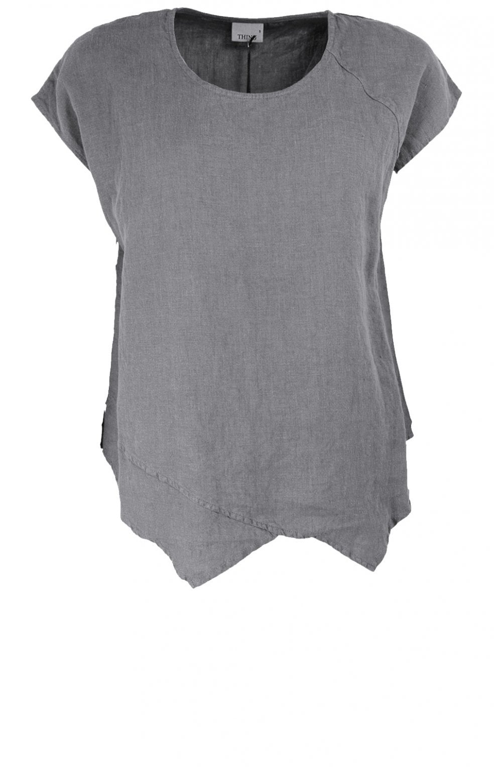 Grey Linen Top