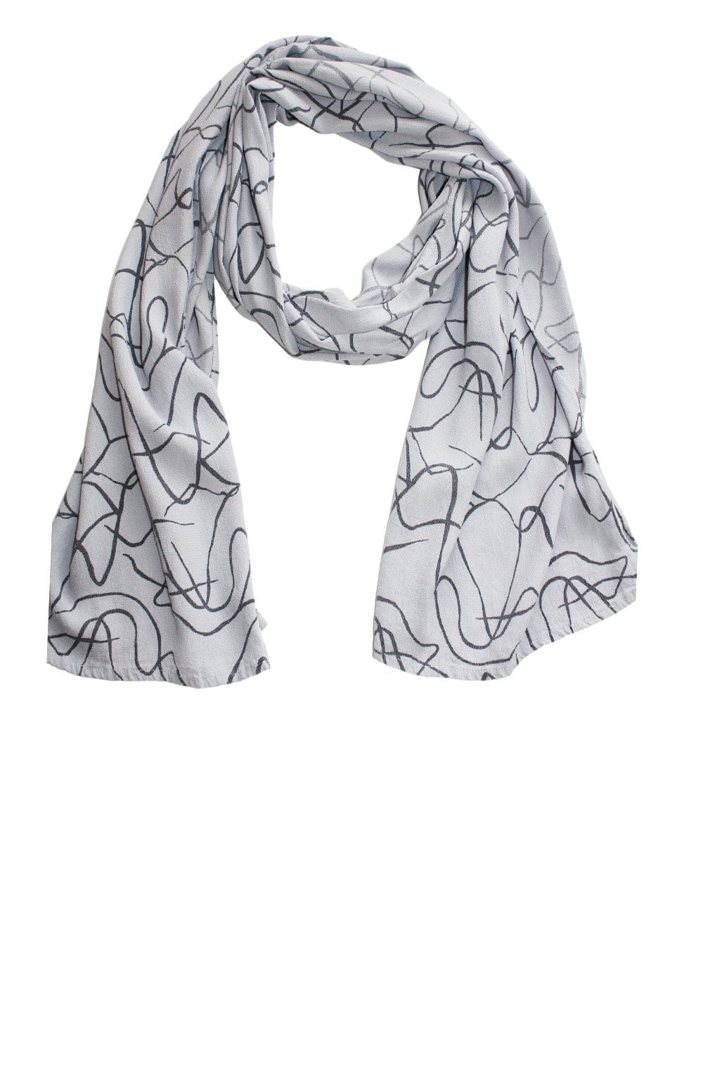 Grey Patterned Scarf