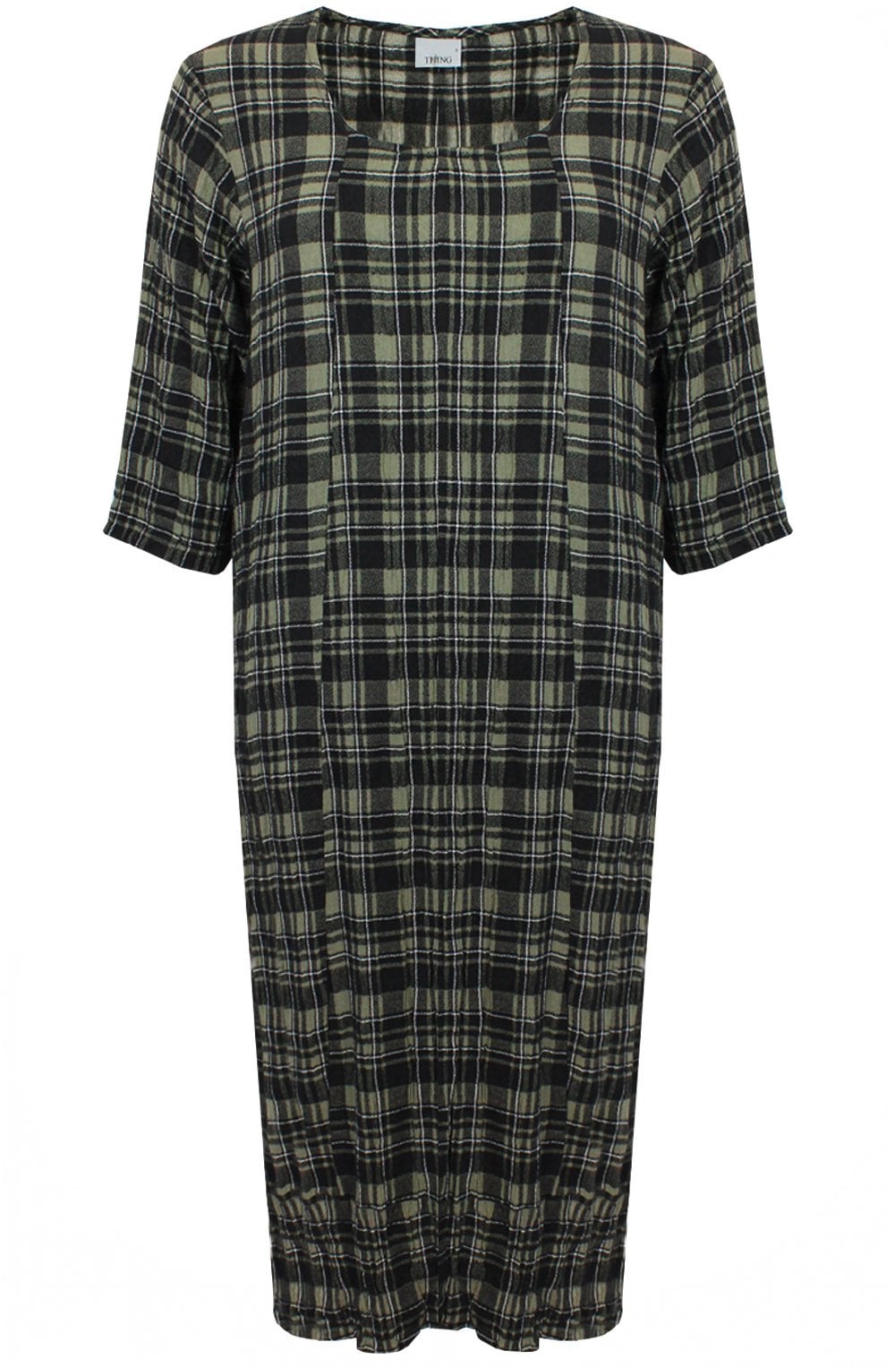 Herb Checked Tulip Dress