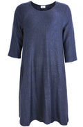 Indigo Soft Knit Swing Dress