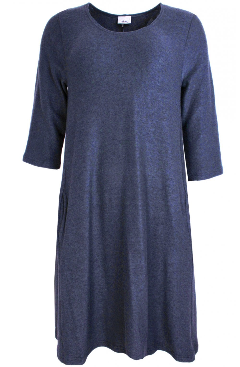 Indigo Soft Knit Swing Dress