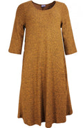 Mustard Soft Knit Swing Dress
