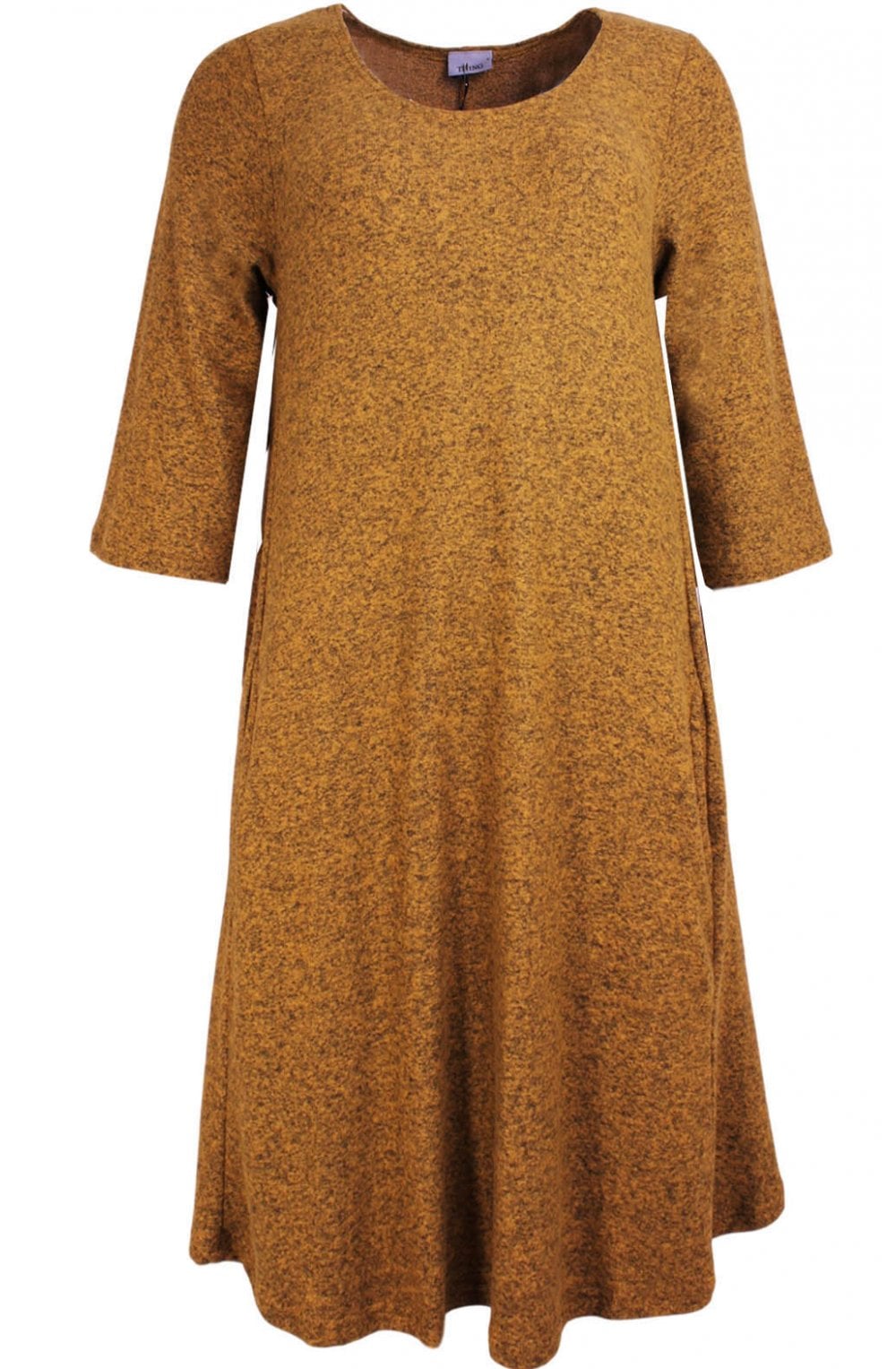 Mustard Soft Knit Swing Dress