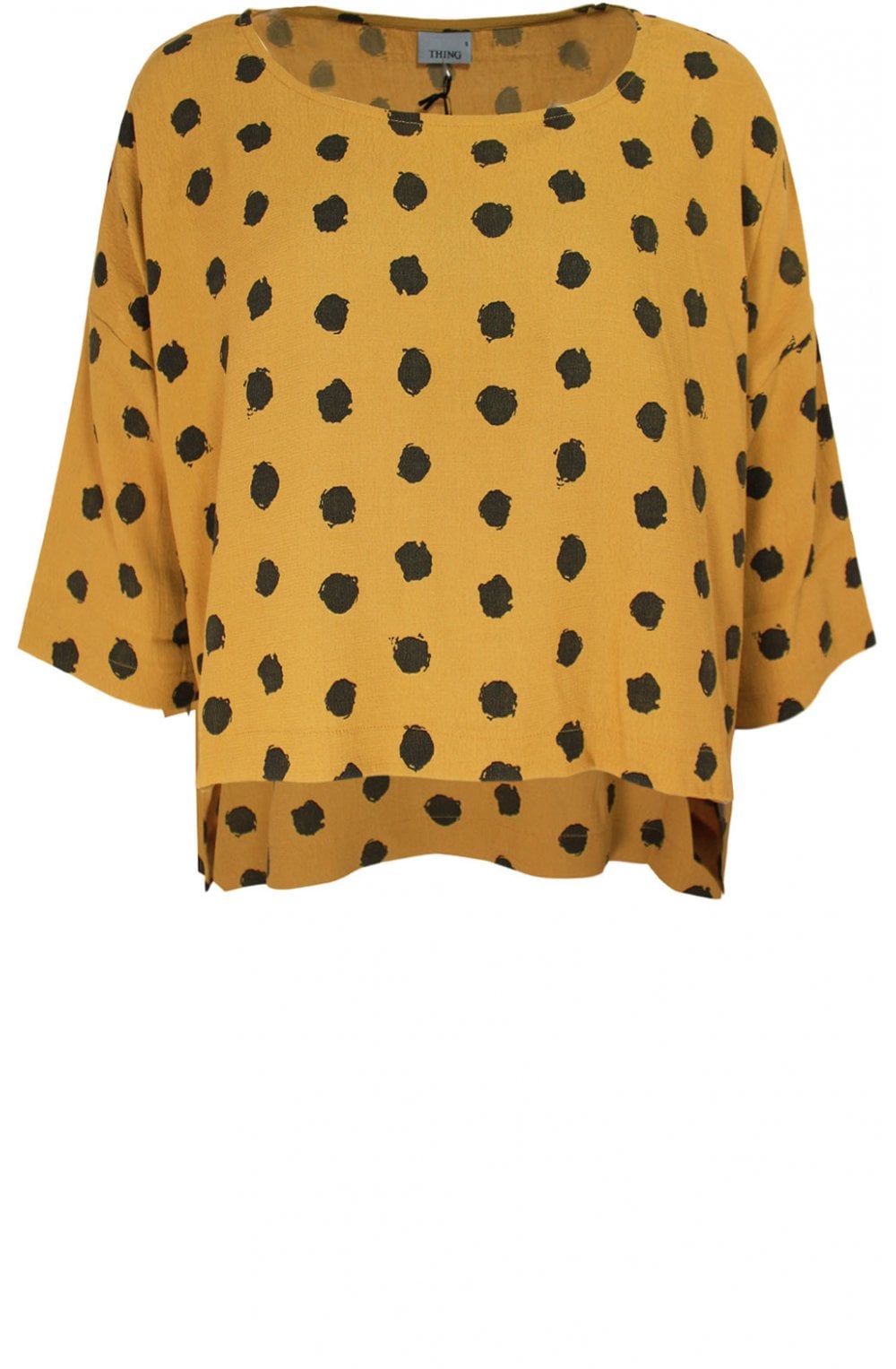 Saffron Spot Print Top