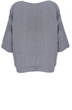 Short Grey Linen Top