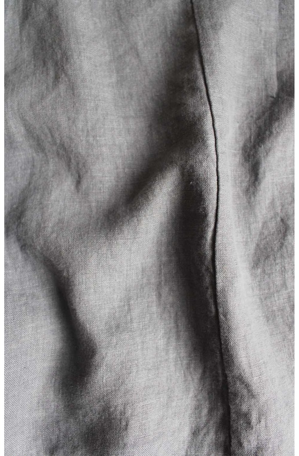 Short Grey Linen Top