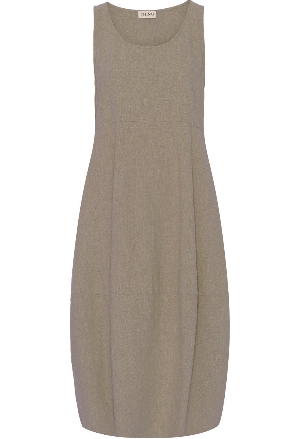 Wet Sand Linen Tulip Dress