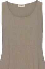 Wet Sand Linen Tulip Dress