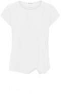White Linen Asymmetric Top