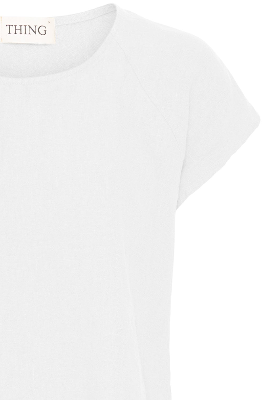 White Linen Asymmetric Top