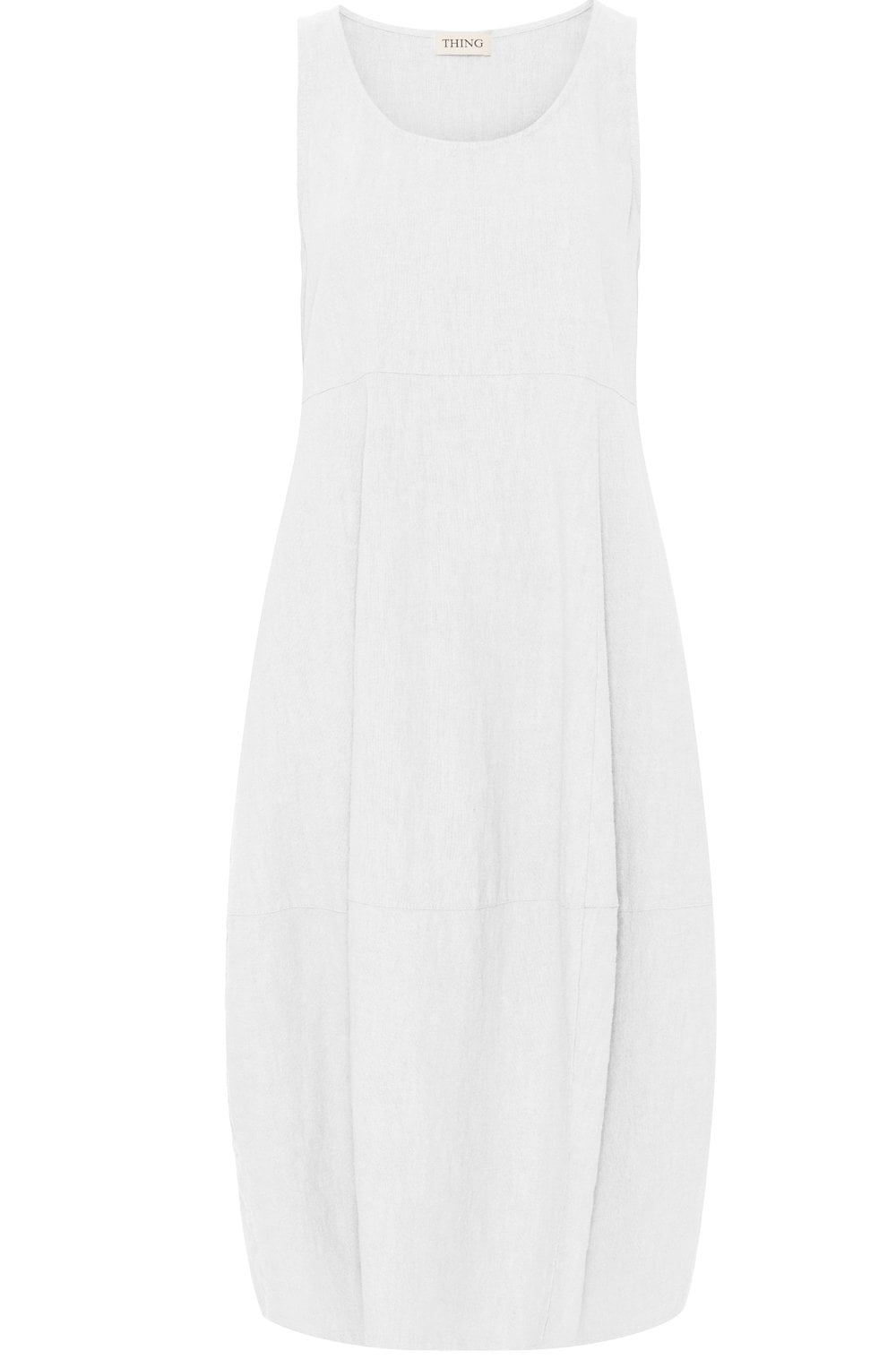 White Linen Tulip Dress