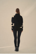 Black and Cream Pattern Jumper