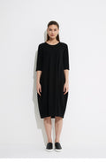Black Mid Length Pocket Dress