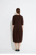 Chocolate Mid Length Pocket Dress