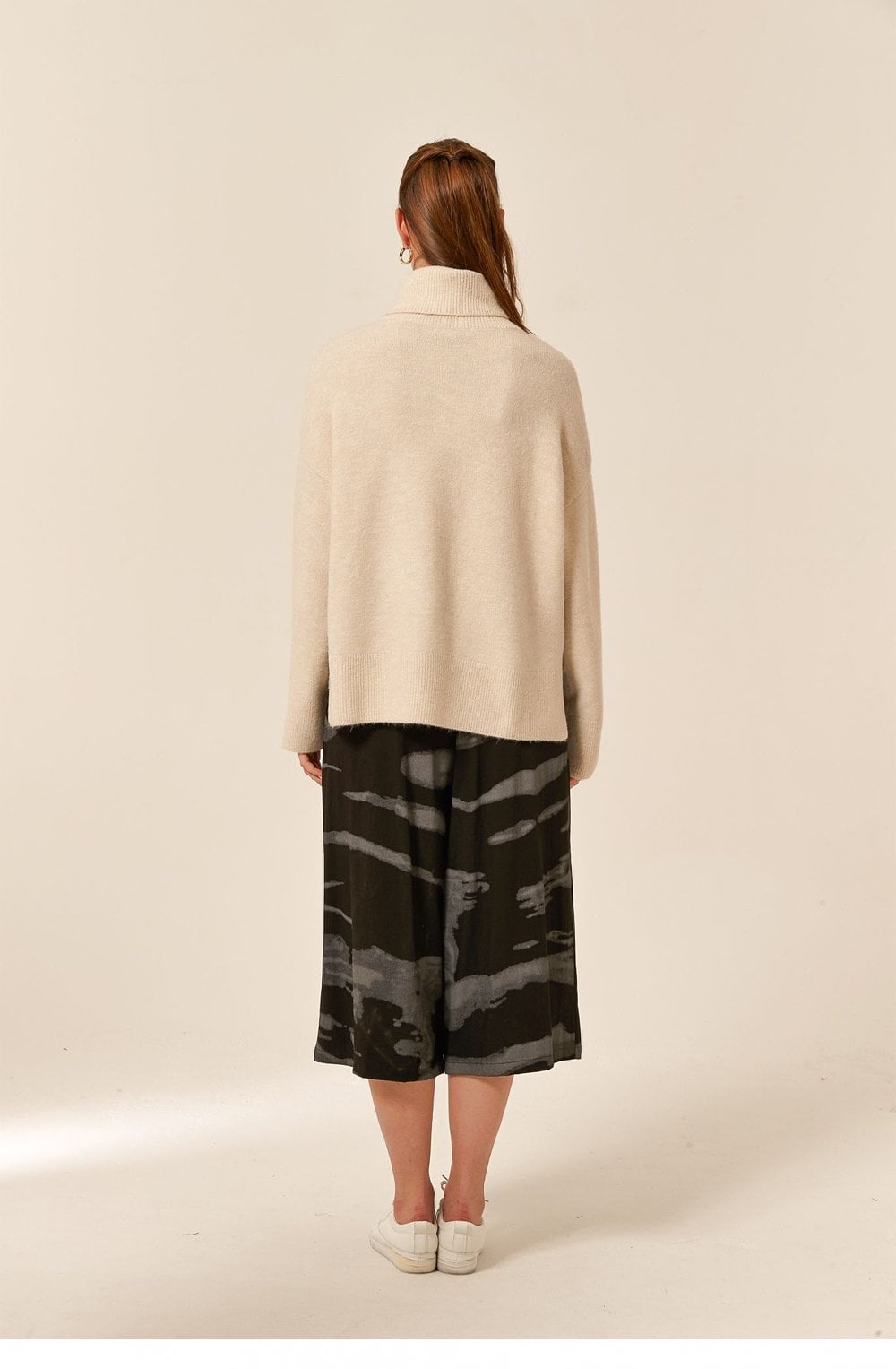 Cream Turtleneck Jumper