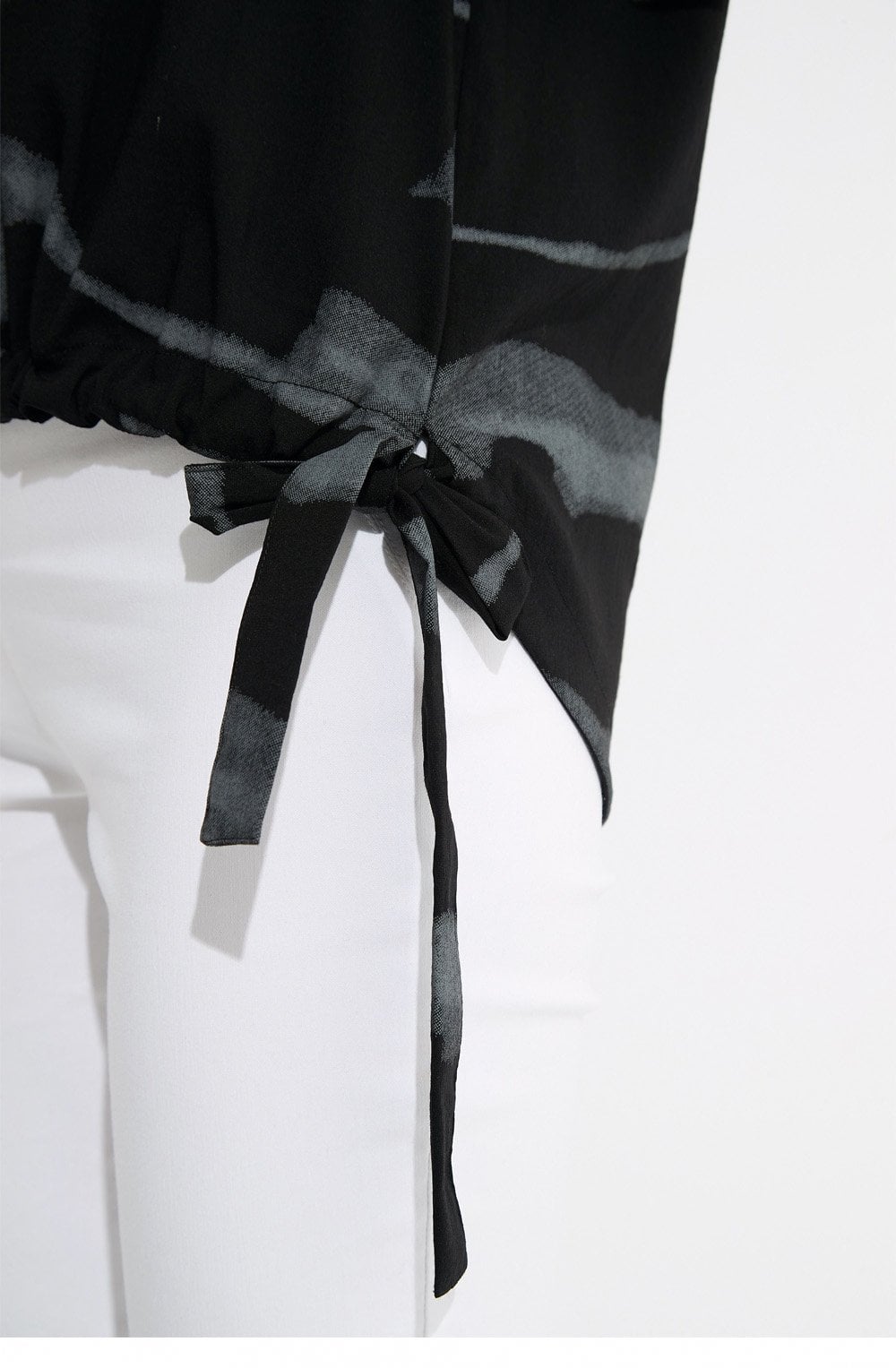 Fluid Black and Grey Blouse
