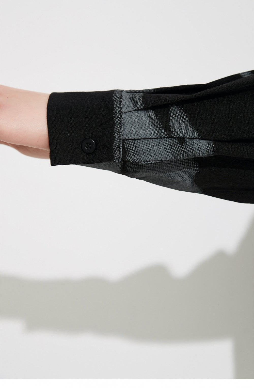 Fluid Black and Grey Blouse