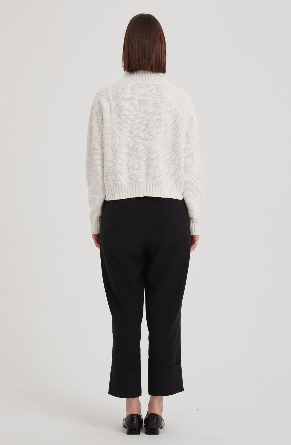 Ivory Floral Jacquard Knit Jumper
