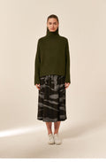 Khaki Turtleneck Jumper