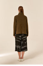 Khaki Turtleneck Jumper