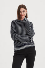 Navy Geometric Stripe Jumper