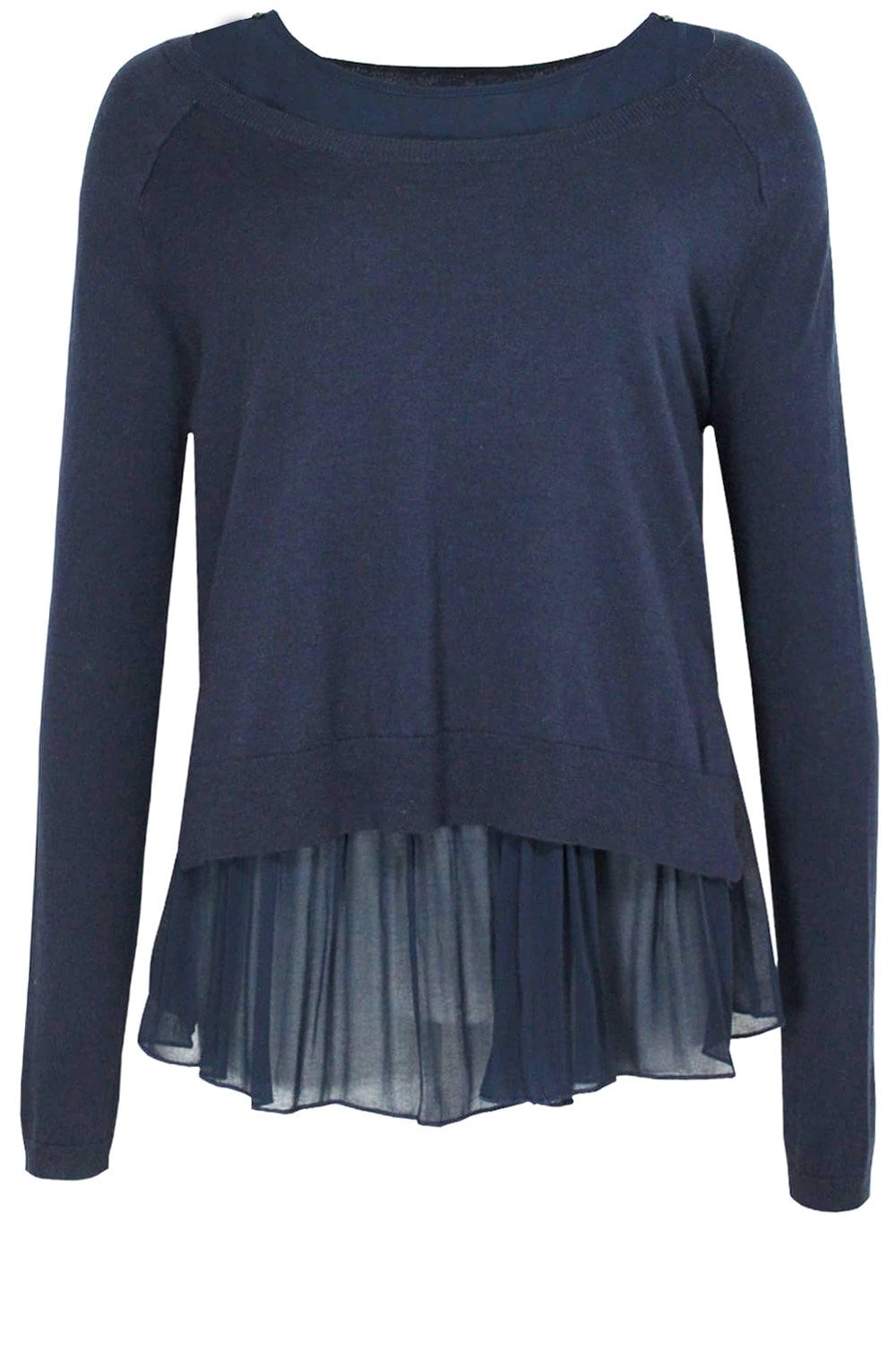 Vanessa Navy Layered Top
