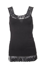 Vest with lace trim graphite