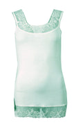 Vest with lace trim warm off white