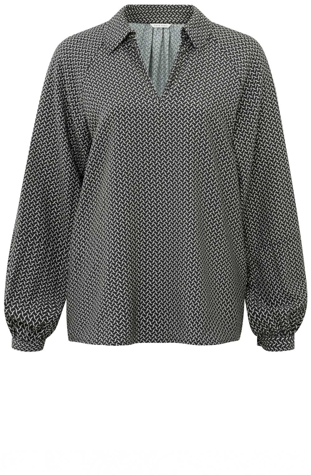 Anthracite Balloon Sleeved Blouse