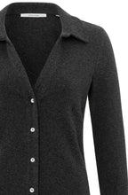 Anthracite Collared Jersey Blouse