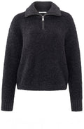 Anthracite Half Zip Oversized Sweater