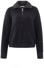 Anthracite Half Zip Oversized Sweater