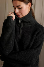 Anthracite Half Zip Oversized Sweater