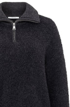 Anthracite Half Zip Oversized Sweater