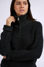 Anthracite Half Zip Oversized Sweater
