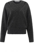 Anthracite Relaxed Sweater and Matching Knitted Tank Top