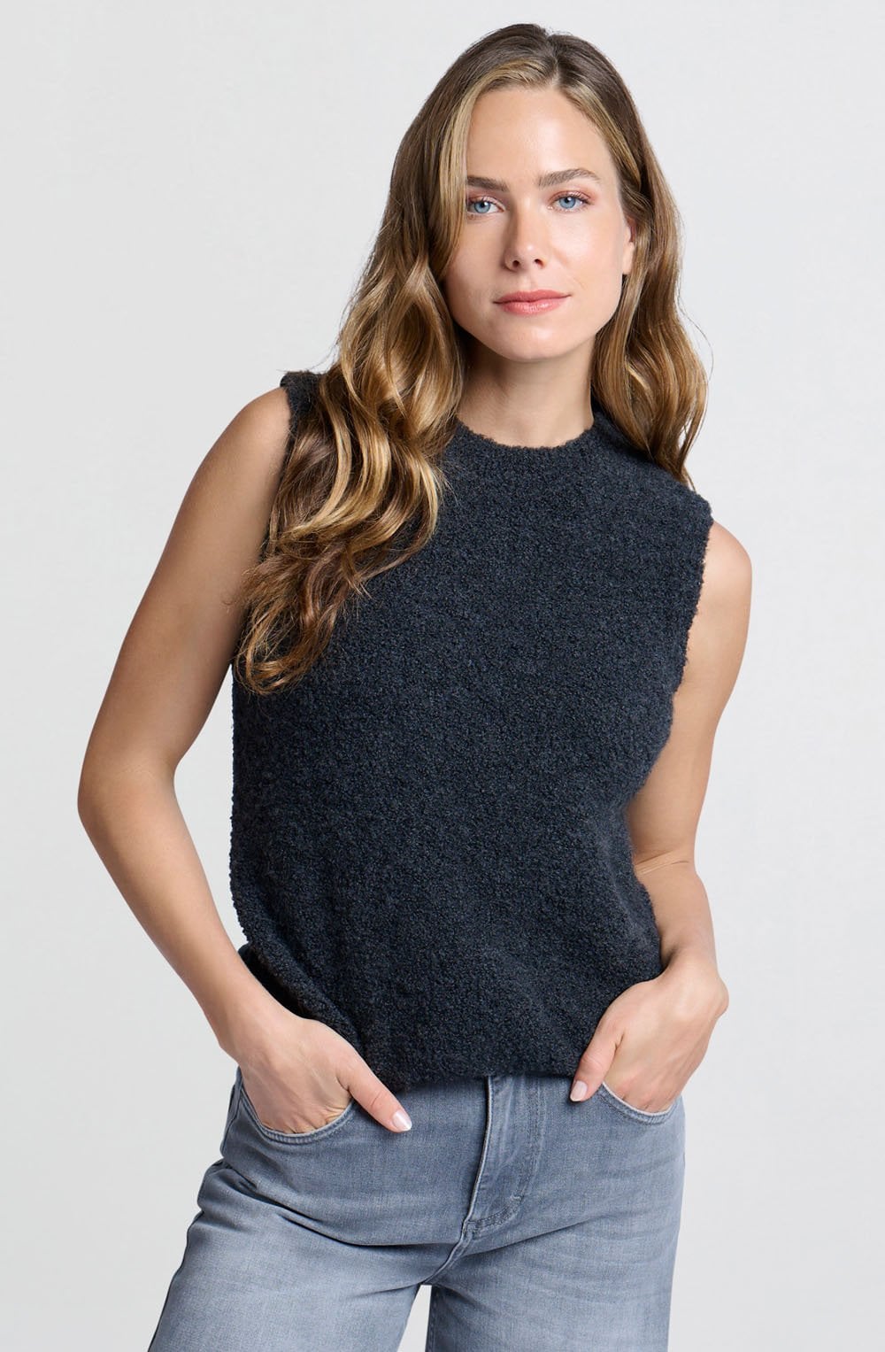 Anthracite Super Soft Textured Knit Slip