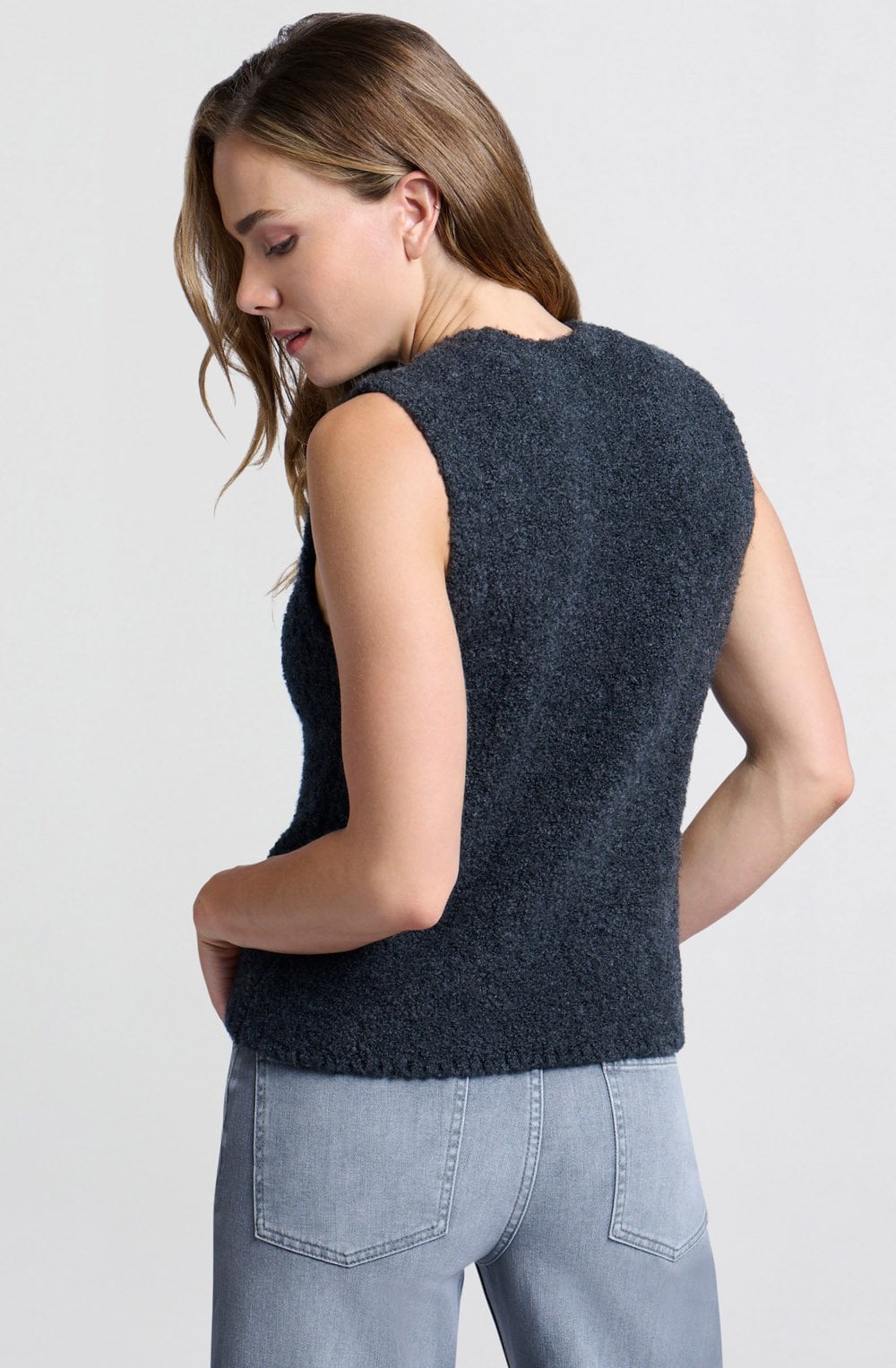 Anthracite Super Soft Textured Knit Slip