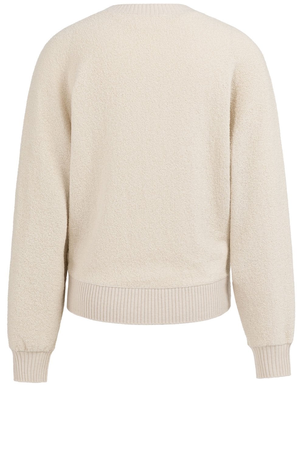 Beige Bouclé Knit Batwing Jumper